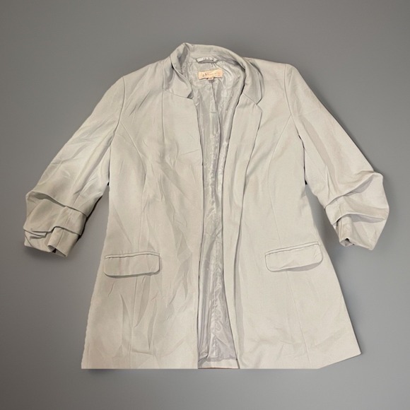 Casual Identity Jackets & Blazers - Philosophy Woman's Light Blue Open‎ Front Blazer Size 6 Business Casual